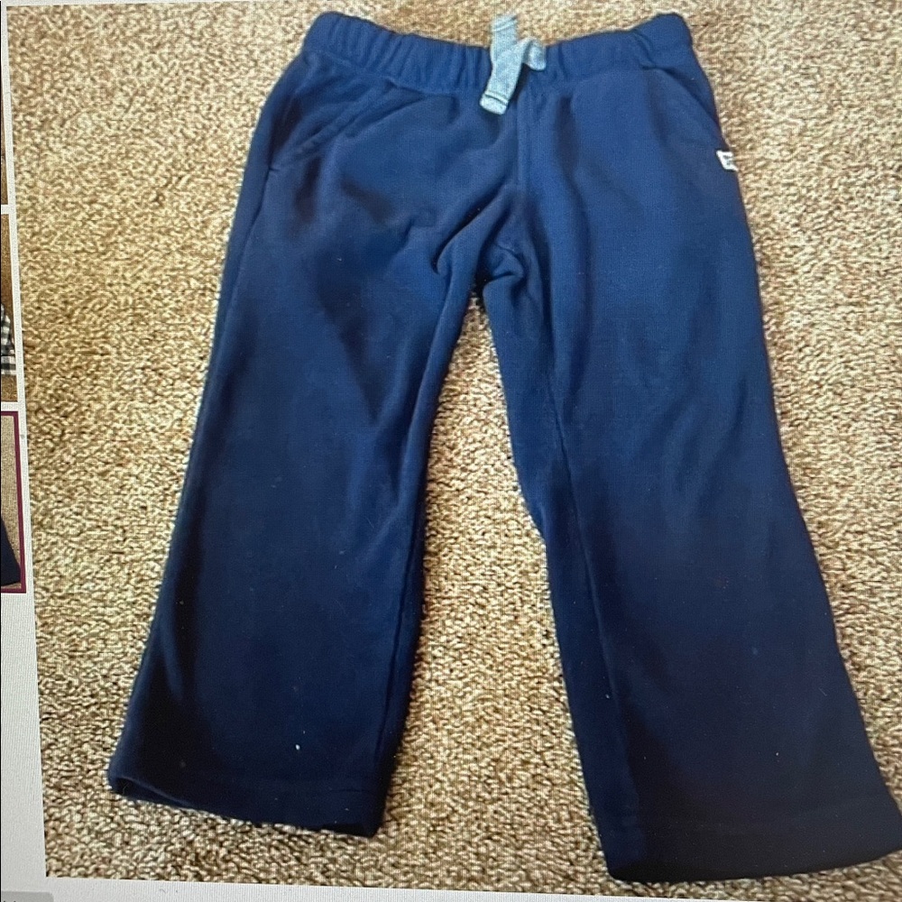 Carter’s flannel navy blue elastic waist pants 2T